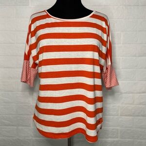 Mixed‑Stripe Open Back Top